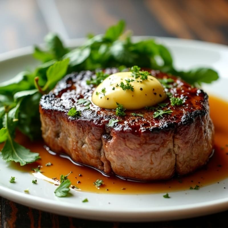 Pan-Seared Ribeye Steak with Garlic Herb Butter