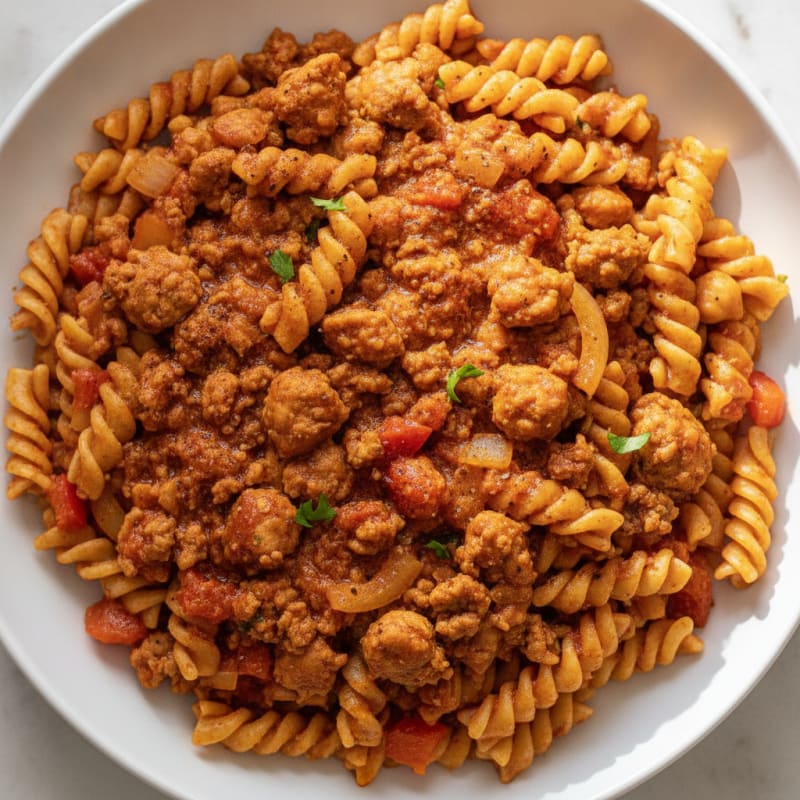 Turkey Taco Pasta Skillet