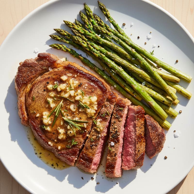 Garlic Herb Butter Pan-Seared Steak