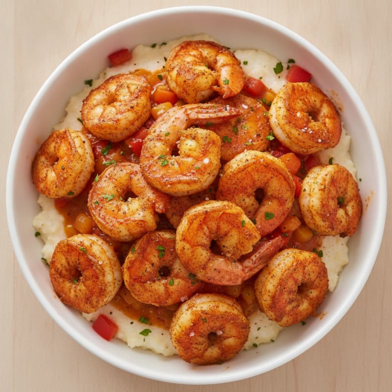 Cajun Shrimp with Creamy Grits