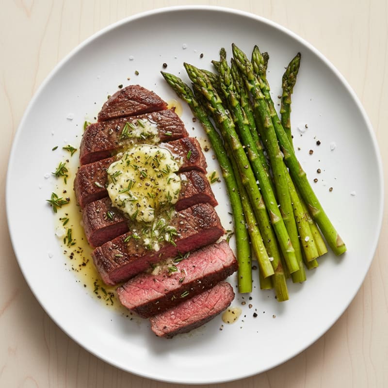 Pan-Seared Steak with Garlic Herb Butter