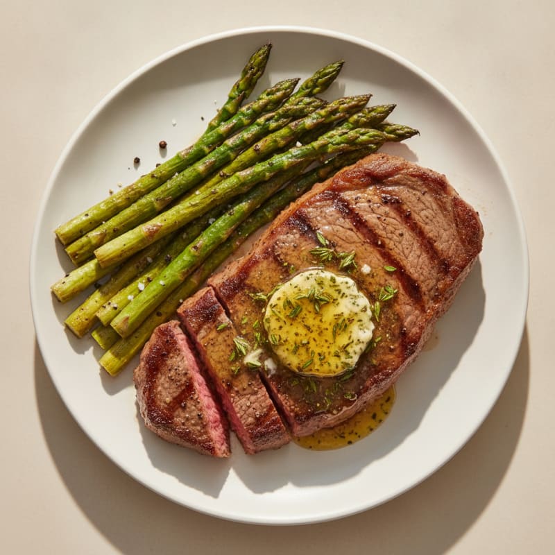 Pan-Seared Steak with Garlic Herb Butter