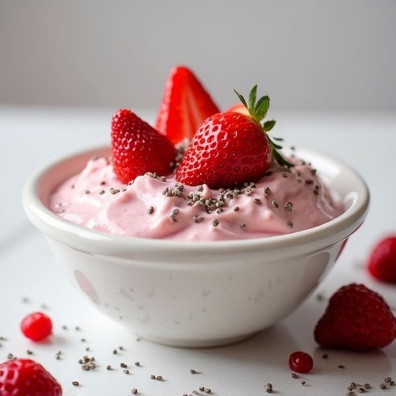 Creamy Strawberry Chia Seed Pudding