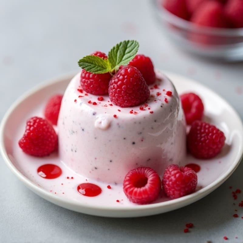 Protein-Packed Greek Yogurt Mousse with Fresh Raspberries