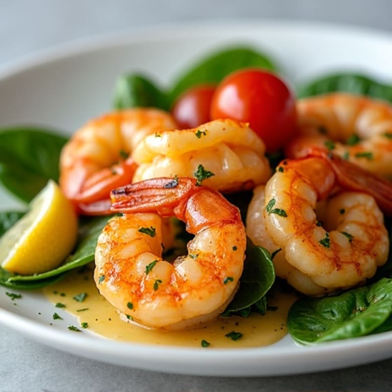 Tender Lemon Garlic Pan-Seared Shrimp