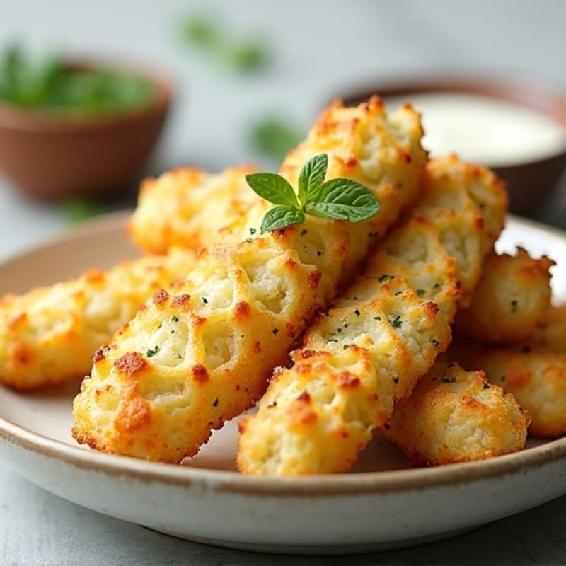 Herb-Roasted Garlic Cauliflower Breadsticks