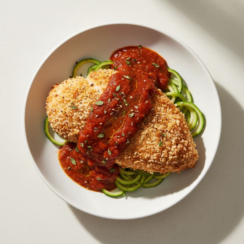 Parmesan-Crusted Chicken with Marinara Sauce