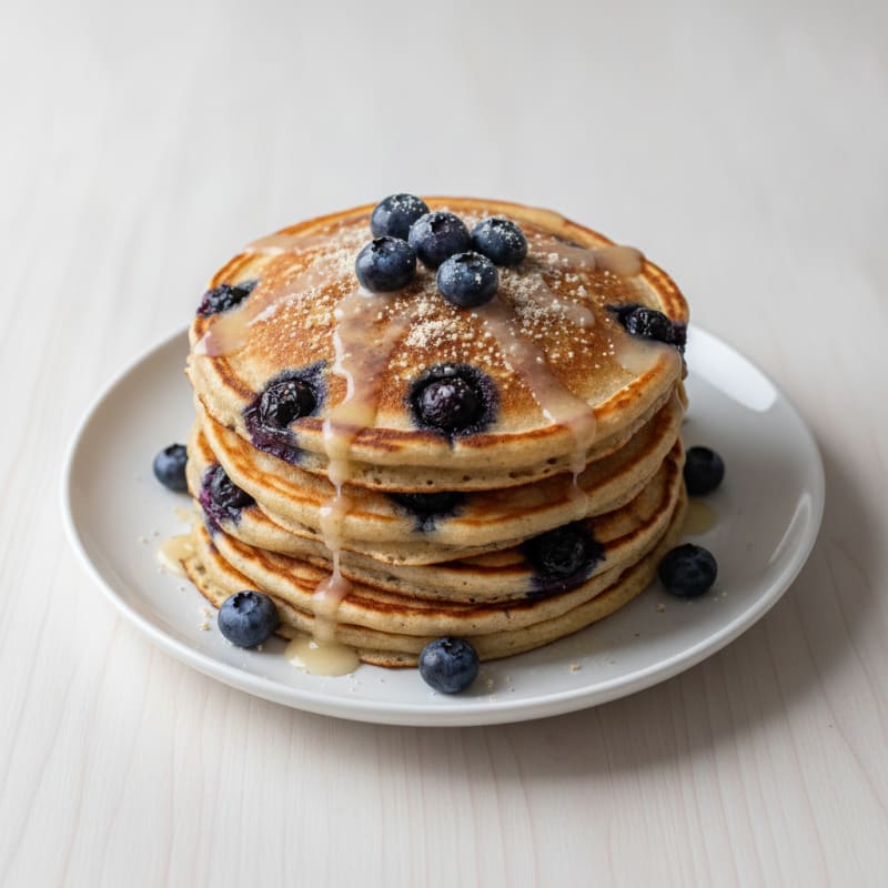 Fluffy Vegan Blueberry Pancakes