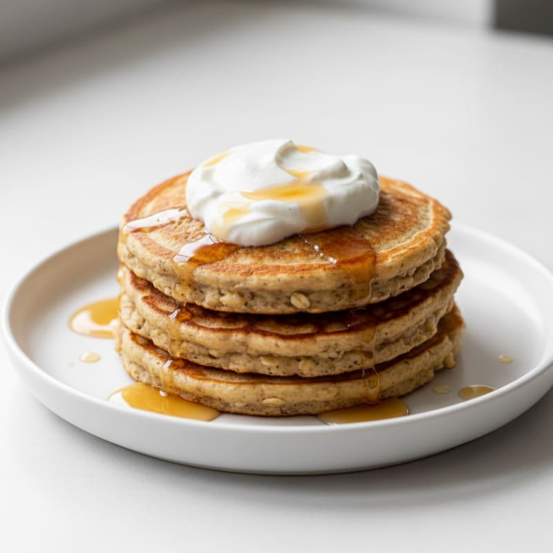 Golden Banana Oat Cottage Pancakes