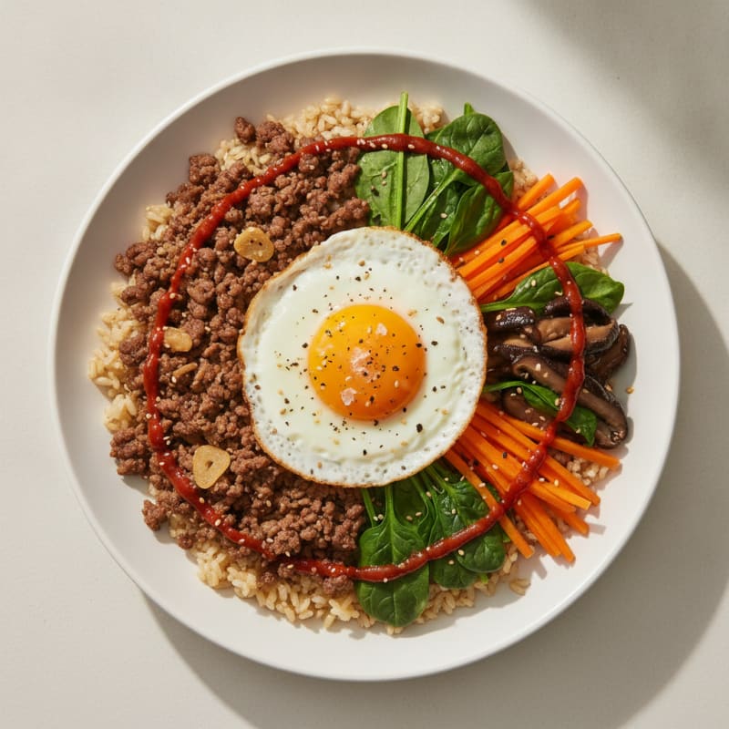 Korean Beef and Vegetable Rice Bowl