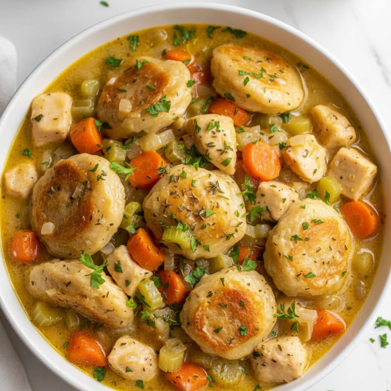 Creamy Herb Chicken and Dumplings