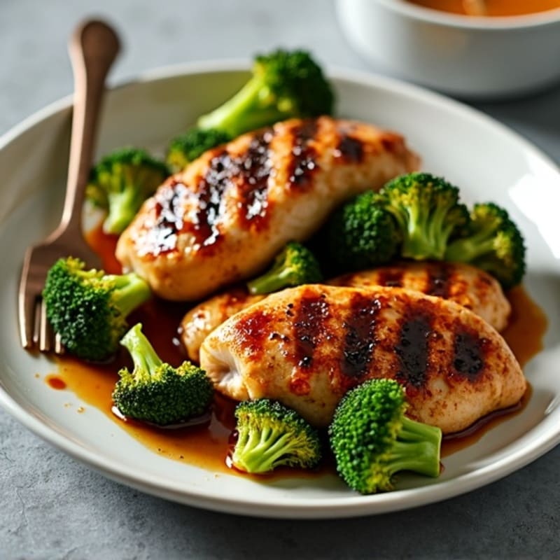 Sheet Pan Teriyaki Chicken and Crispy Broccoli