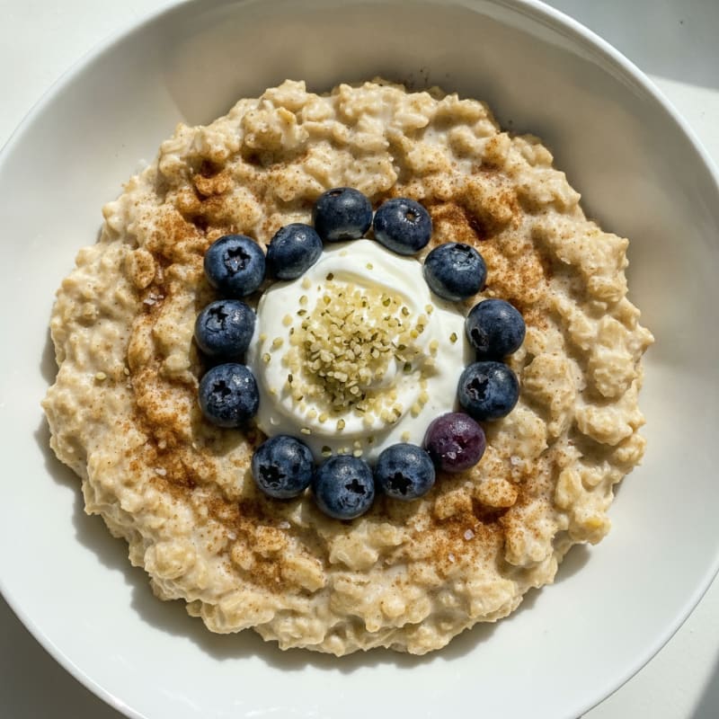 High-Protein Berry & Cream Oatmeal