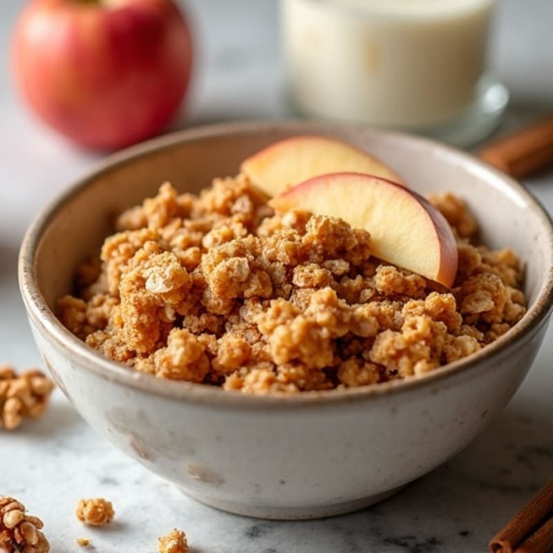 Cinnamon-Spiced Baked Apple Oatmeal Crumble