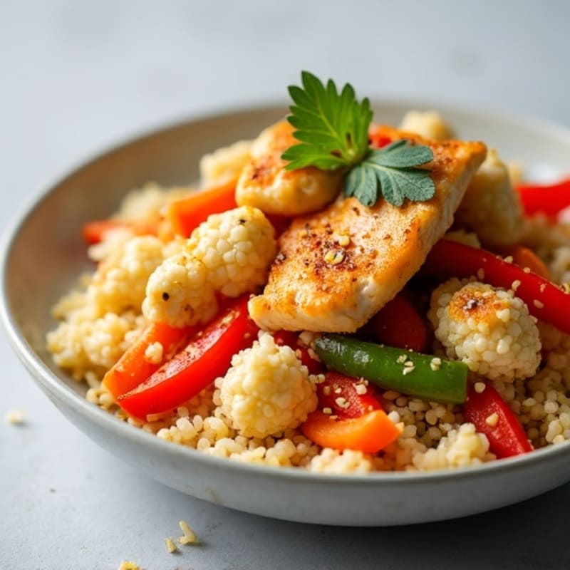 Cauliflower Rice Chicken Stir-Fry