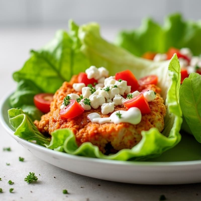 Spicy Buffalo Ranch Chicken Lettuce Wrap