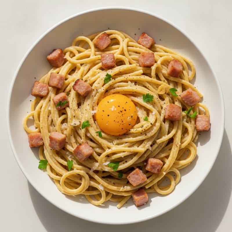 Classic Carbonara with Pancetta and Egg