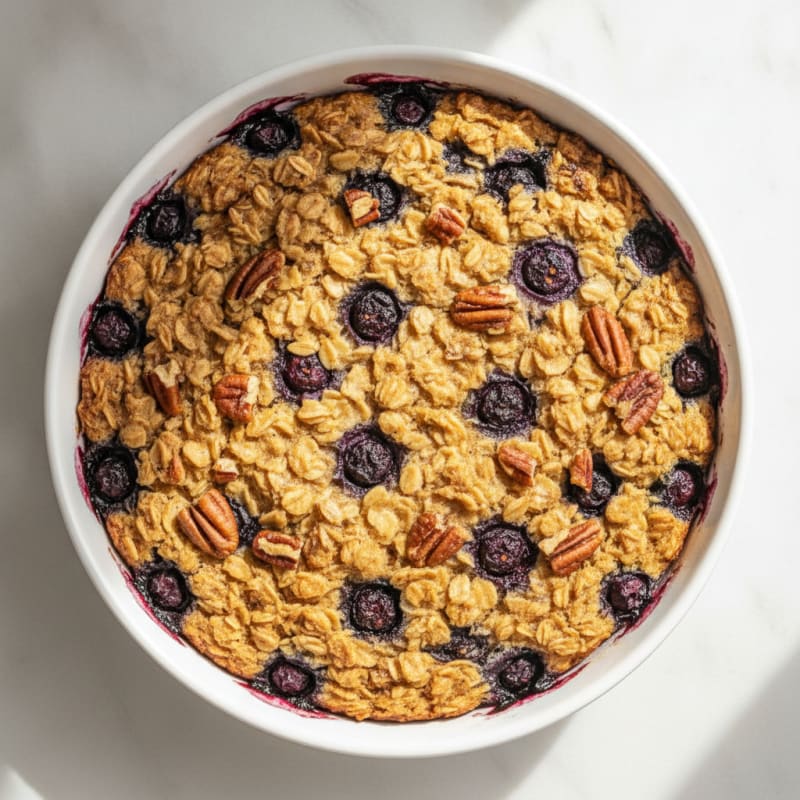Blueberry Pecan Baked Oatmeal