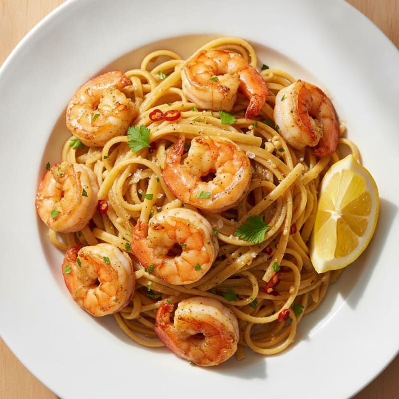 Garlic Butter Shrimp Scampi with Linguine