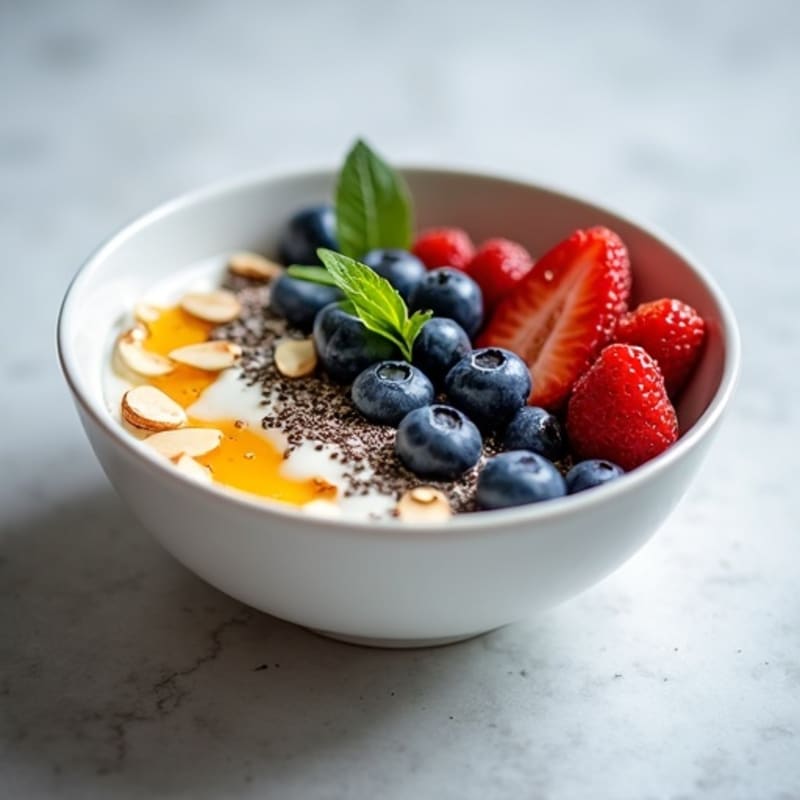 Creamy Greek Yogurt Power Bowl with Fresh Blueberries