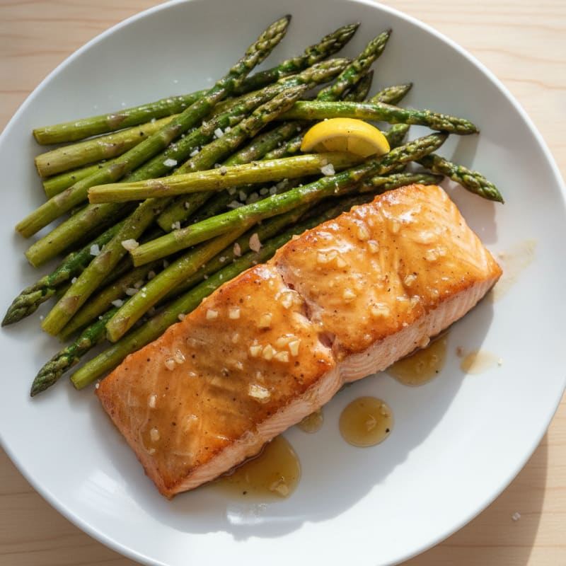 Honey-Glazed Salmon with Roasted Asparagus