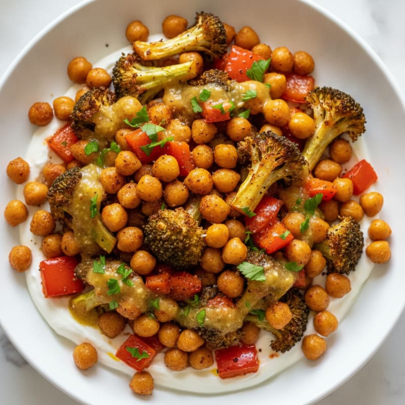 Roasted Vegetable and Chickpea Bowl