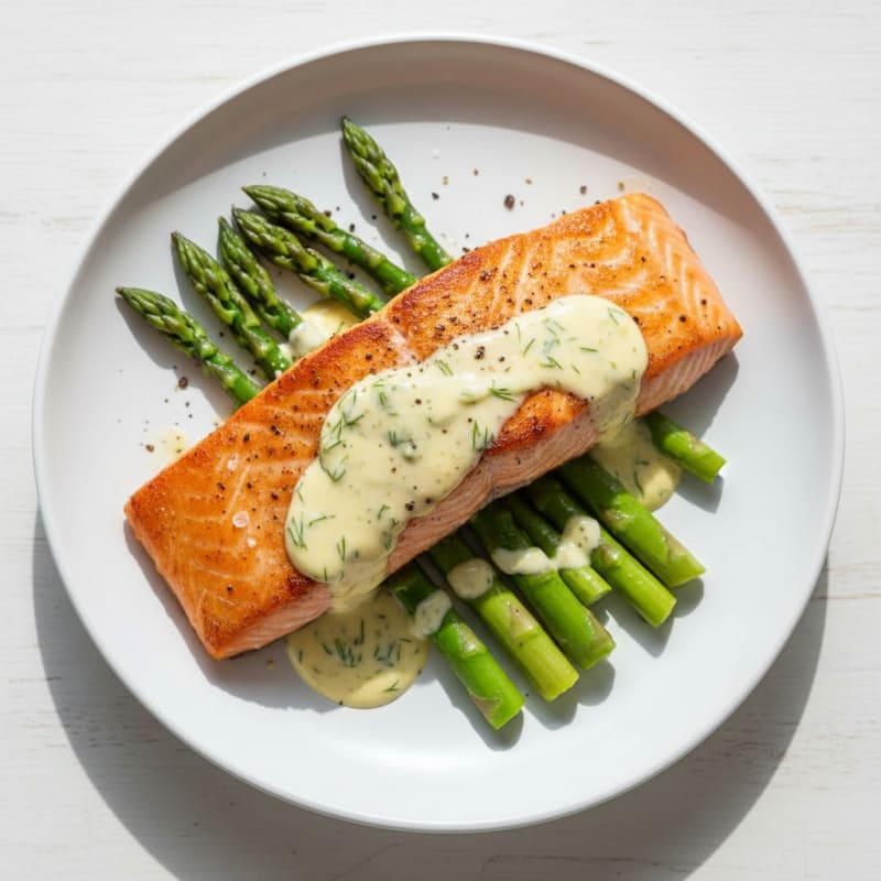 Pan-Seared Salmon with Lemon-Dill Sauce