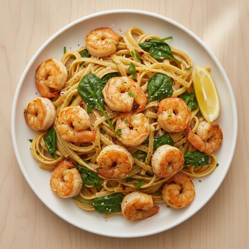 Garlic Butter Shrimp Scampi with Linguine