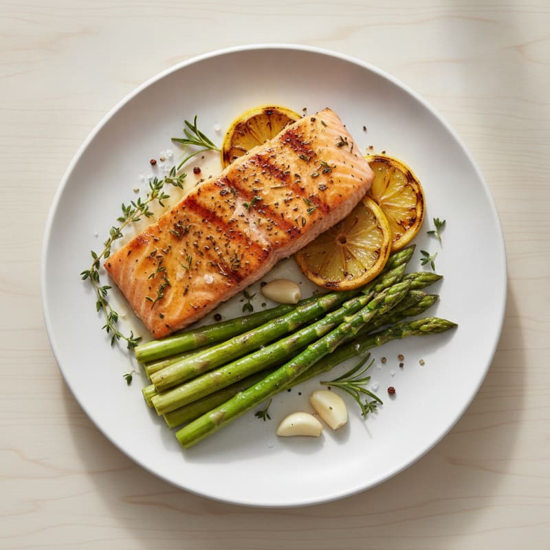 Lemon-Herb Grilled Salmon with Asparagus