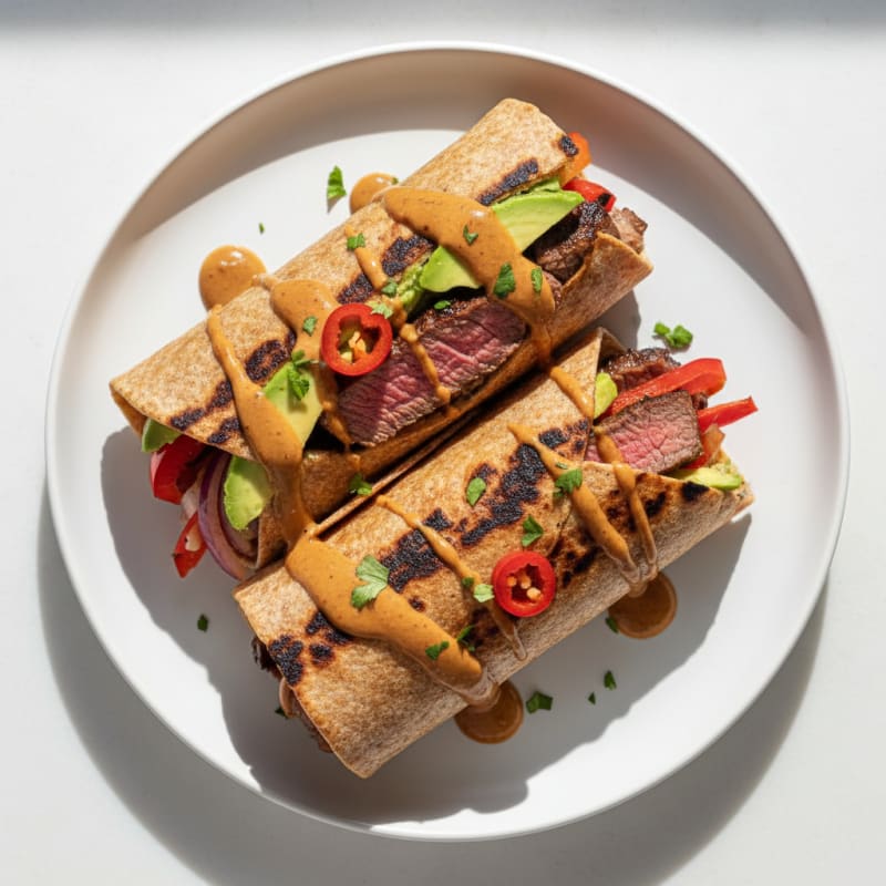 Grilled Steak Burrito with Chipotle Crema