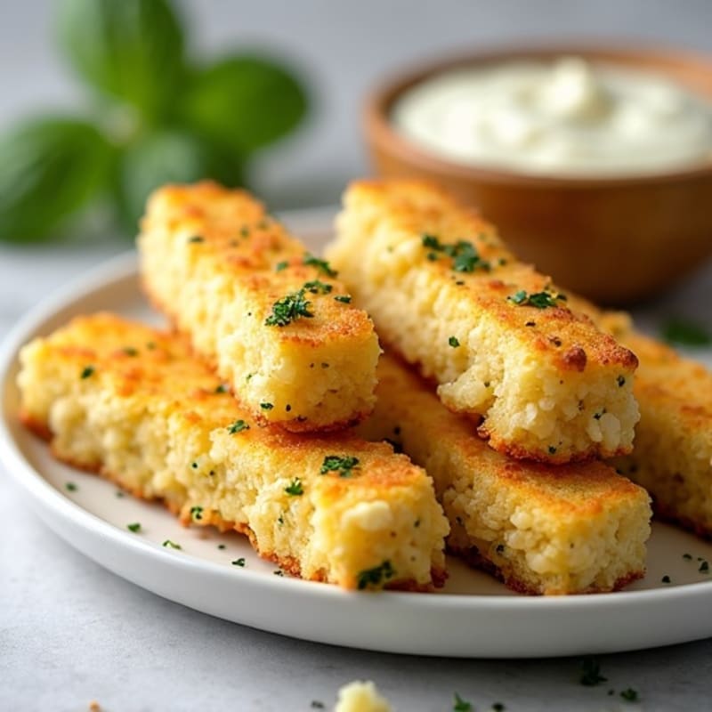Herb-Garlic Cauliflower Breadsticks