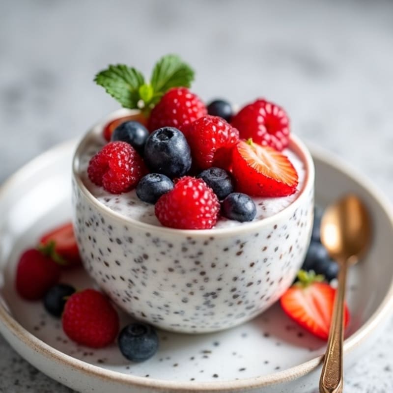 Creamy Chia Pudding with Fresh Berries