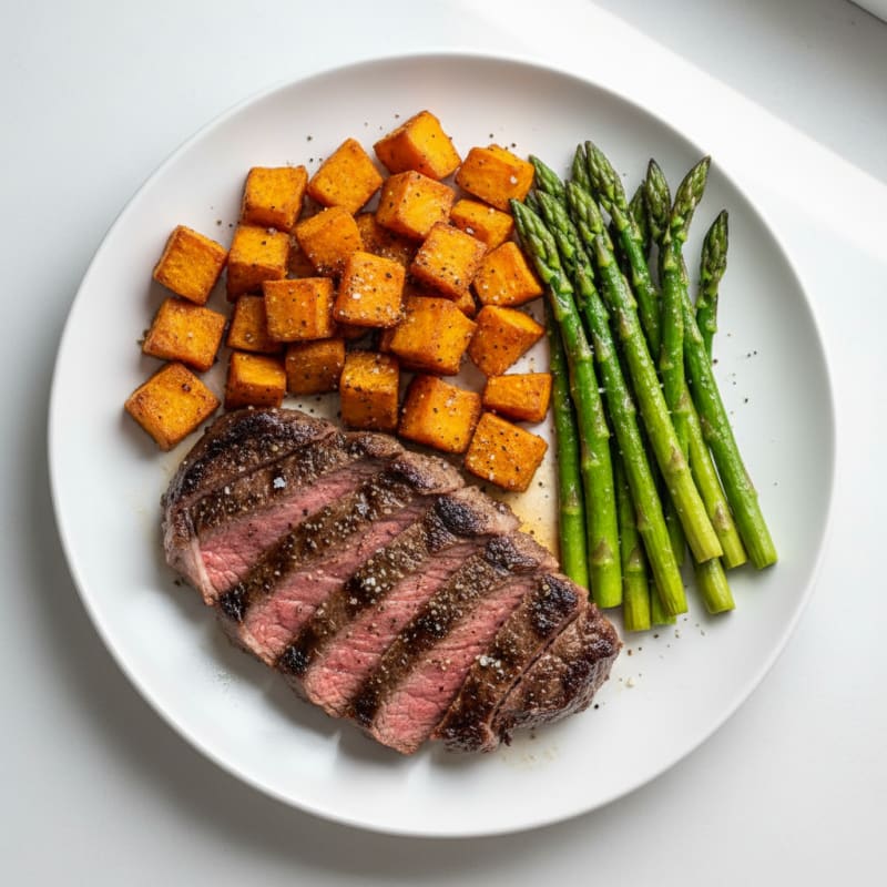 Seared Steak with Roasted Sweet Potatoes
