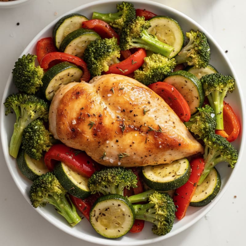 Garlic Herb Roasted Chicken and Veggies