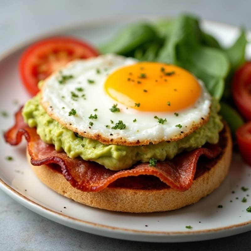 Fluffy Egg and Creamy Avocado English Muffin