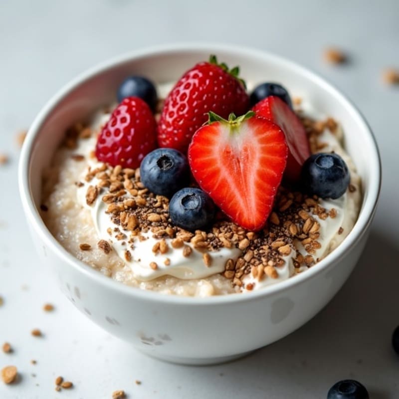 Creamy Overnight Oats with Fresh Berries and Chia
