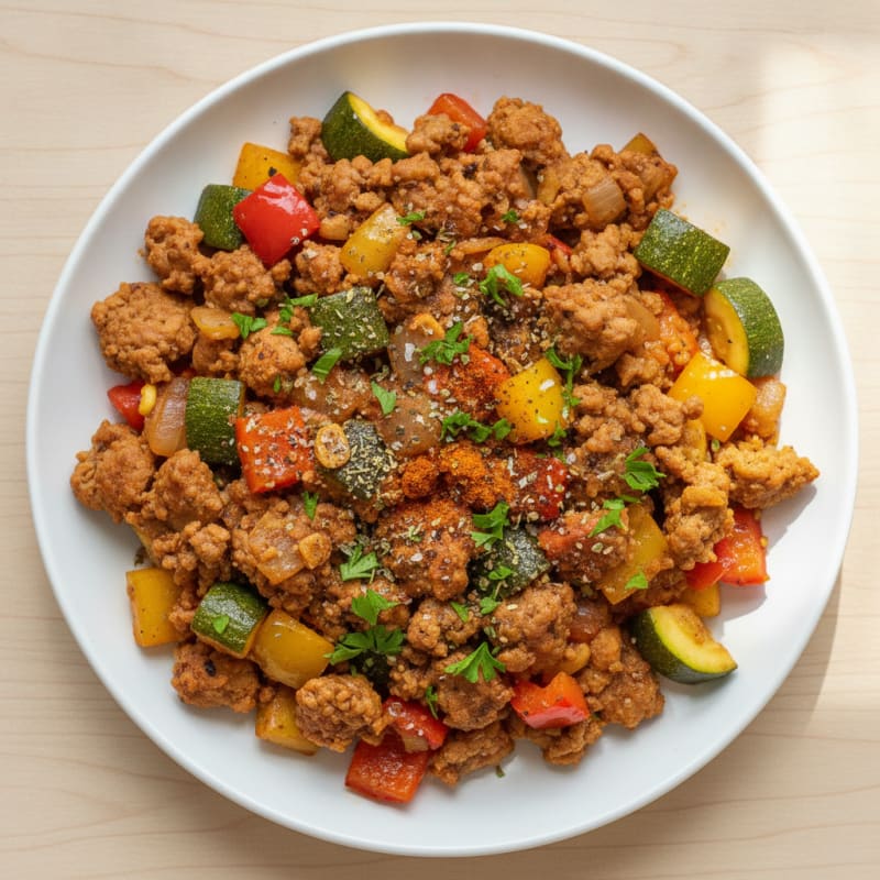 Ground Turkey and Vegetable Skillet