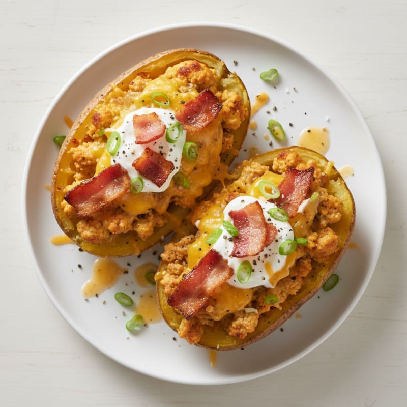 Bacon Cheddar Stuffed Potatoes