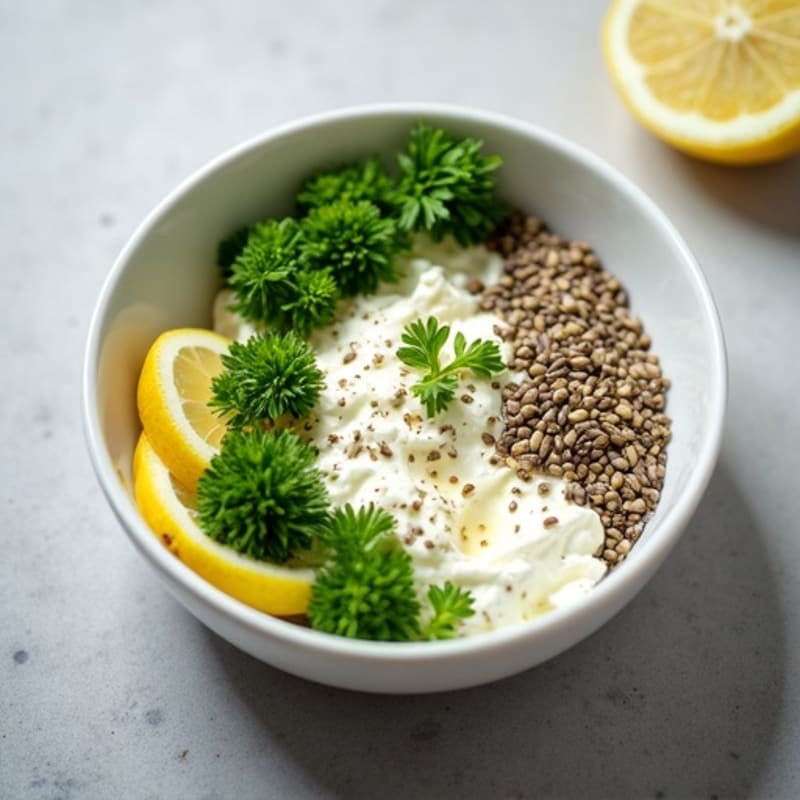 Creamy Cottage Cheese Bowl with Fresh Herbs and Crunchy Seeds