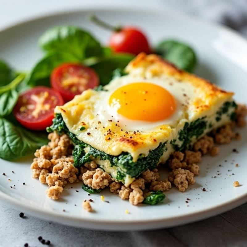 Protein-Packed Spinach and Turkey Egg Bake