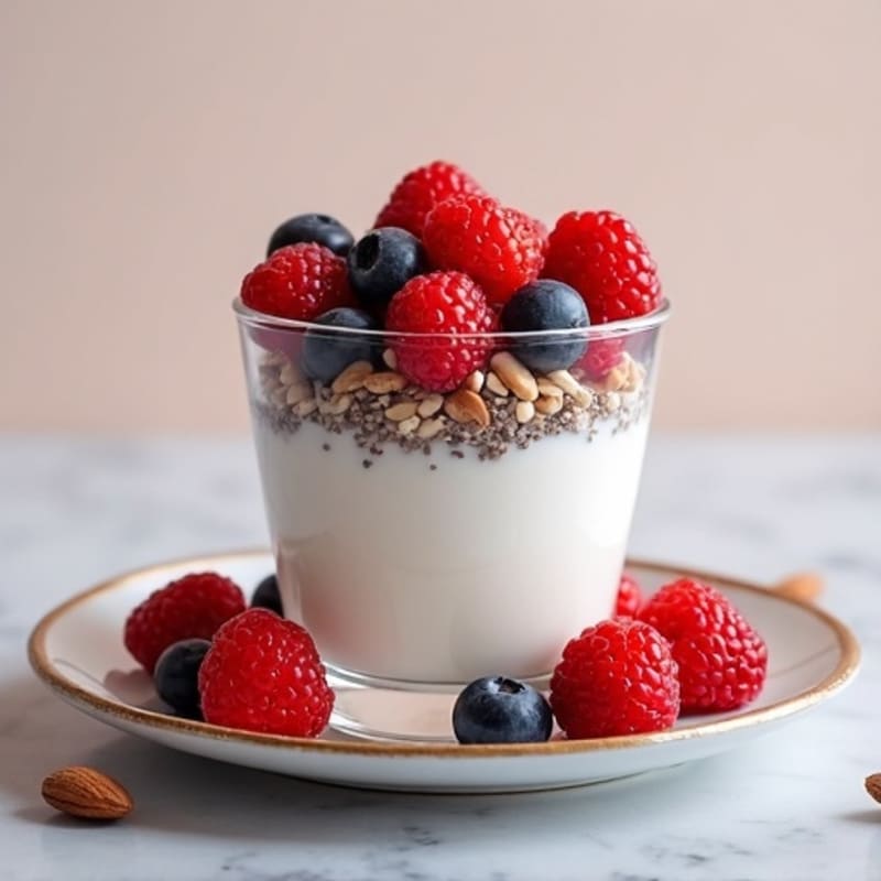 Greek Yogurt Protein Parfait with Mixed Fruit