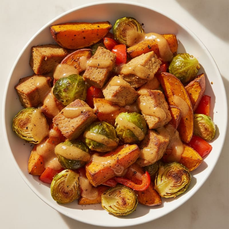 Grain Meat and Roasted Vegetable Medley