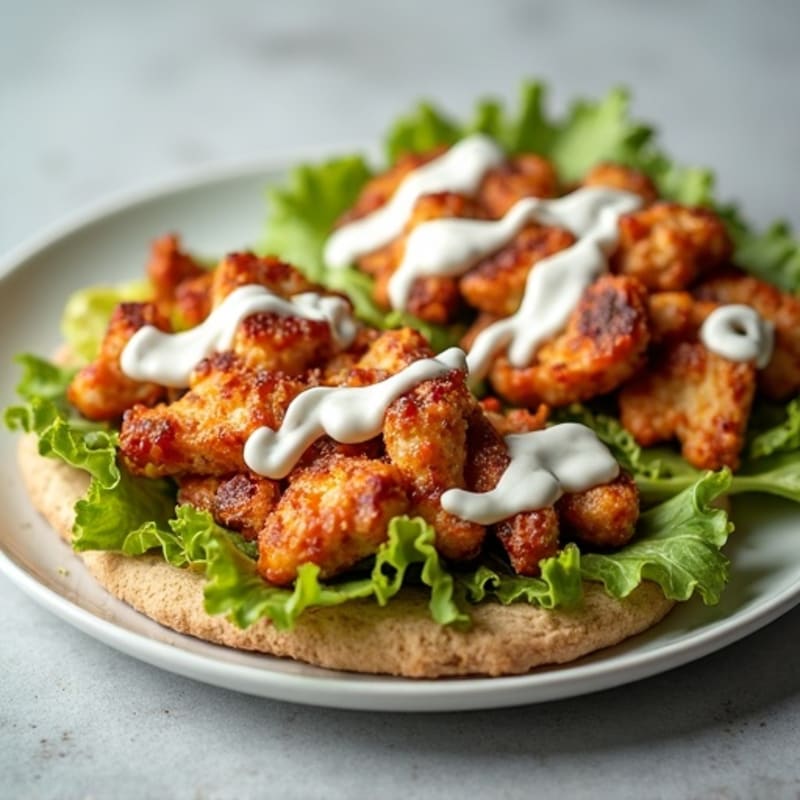 Crispy BBQ Ranch Chicken Flatbread