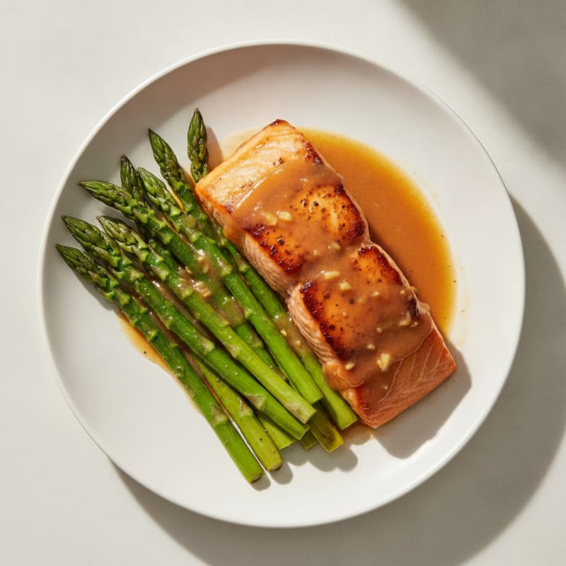 Teriyaki Glazed Salmon with Roasted Asparagus