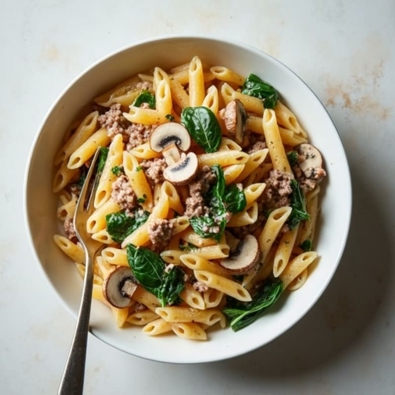 Creamy Lean Beef and Mushroom Pasta