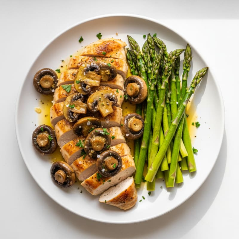 Golden Garlic Butter Roasted Mushrooms