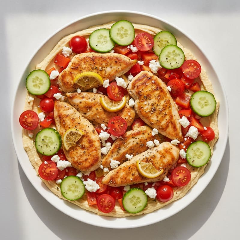 Mediterranean Hummus Vegetable Platter