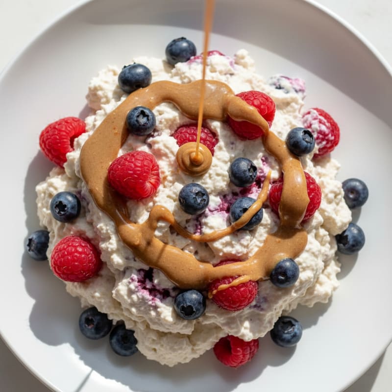Greek Yogurt Protein Mousse with Mixed Berries