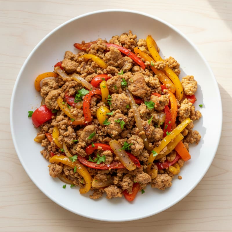 Zesty Turkey and Pepper Skillet Hash