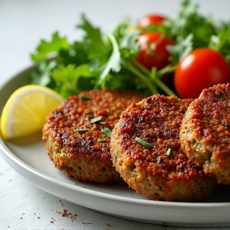 Crispy Spiced Beef with Fresh Herb Salad